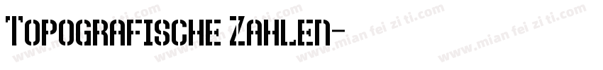 Topografische Zahlen字体转换